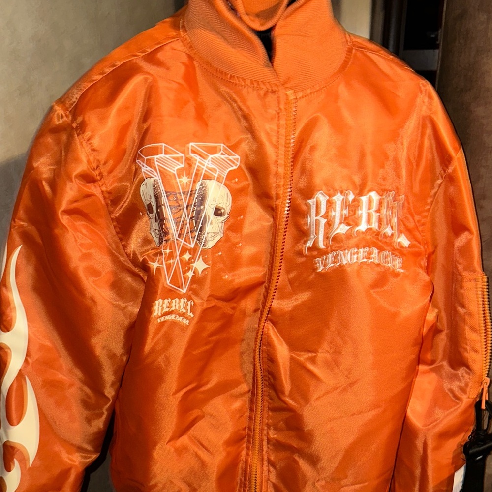 Rebels Vivid Orange Bomber Jacket